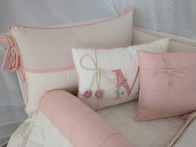 Kit Berço Americano Menina Bita Rose Blush 11 Peças Algodão