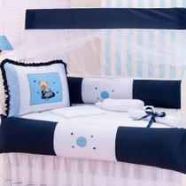 Kit Berço Americano Menino Urso Sapeca Marinho 11 Peças - Sônia enxovais Kit Berço Americano Menino Urso Sapeca Marinho 11 Peças - Sônia enxovais