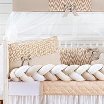 Kit Berço Americano Protetor De Berço Trançado Ternura Luxuoso