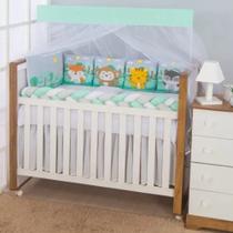 Kit Berço Americano Trança 12 peças Selva Verde