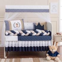 Kit Berço Americano Trançado Teddy Luxo 11 Pcs Protetor para Quarto de Bebê Kit Berço Americano Trançado Teddy Luxo 11 Pcs Protetor para Quarto de Bebê