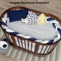 Kit Berço Batistela Baby Trança 5 Peças Azul Marinho - 10097