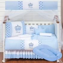 Kit Berço Bebê Completo com Ninho Redutor Coroa Para Berço Nacional e Americano