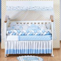 Kit Berço Bebê Menina Menino Modelo Americano E Nacional 13 Peças Nuvem Com Saia + Tapete Kit Berço Bebê Menina Menino Modelo Americano E Nacional 13 Peças Nuvem Com Saia + Tapete