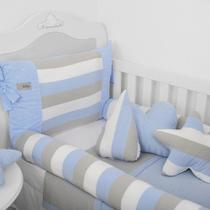 Kit berço cia do neném classic azul claro - Cia Classic - Tricot