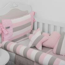 Kit berço cia do neném classic rosa claro - Cia Classic - Tricot Kit berço cia do neném classic rosa claro - Cia Classic - Tricot
