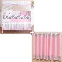 Kit berço com trança modelo urso bebê e cortina estampada conforto 12 peças lançamento Kit berço com trança modelo urso bebê e cortina estampada conforto 12 peças lançamento