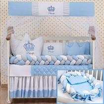 Kit berço conforto com caminha de bebê trançados modelo coroa 15 peças lançamento Kit berço conforto com caminha de bebê trançados modelo coroa 15 peças lançamento