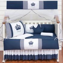 Kit berço coroa para bebes com lençol e edredom 12 peças preço baixo