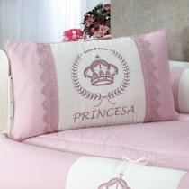 Kit Berço Coroa Princesa Rosa Enxoval Luxo Berço Bebê Menina Nacional/Americano Bordado Guipir Realeza Medieval Kit Berço Coroa Princesa Rosa Enxoval Luxo Berço Bebê Menina Nacional/Americano Bordado Guipir Realeza Medieval