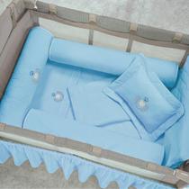 Kit Berço Desmontável 9 Peças Urso Azul Small Kit Berço Desmontável 9 Peças Urso Azul Small