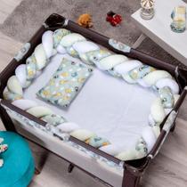 Kit Berço Desmontável Trança Baby 5 Peças Menino e Menina