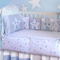 Kit Berço Estrelinha Azul 12 Peças