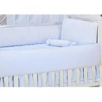 Kit Berço Glamour 09 peças - Nervura Piquet Branco Kit Berço Glamour 09 peças - Nervura Piquet Branco