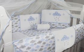 Kit Berço Glamour 09 peças - Nuvem Azul