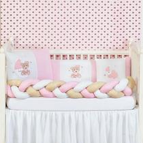 Kit Berço Menina 6 Peças Princesa Urso Na Lua Kit Berço Menina 6 Peças Princesa Urso Na Lua