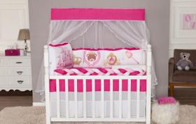 Kit Berço Menina Castelo Pink 12 peças