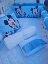 Kit Berço Mickey Sublimado para berço padrão americano Kit Berço Mickey Sublimado para berço padrão americano