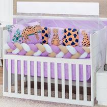 Kit Berço Minha Amiga Oncinha 10 Peças Menina Trança