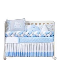 Kit Berço Nuvem 12 Peças - Zíper - Algodão/Poliéster Kit Berço Nuvem 12 Peças - Zíper - Algodão/Poliéster