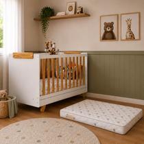 Kit Berço Pingo Branco com Amêndoa com Colchão Orthoflex Infantil 10