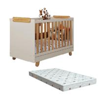 Kit Berço Pingo Off White com Amêndoa com Colchão Orthoflex Infantil Kit Berço Pingo Off White com Amêndoa com Colchão Orthoflex Infantil