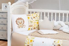 Kit Berço Protetor Americano Trança Completo Safari Rei Leão Selva Baby 11 peças