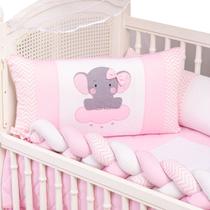 Kit Berço Protetor Completo Bordado Menina Menino Bebe 11pçs