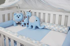 Kit Berço Roll 13 peças - Losango Azul