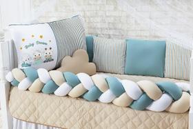 Kit Berço Safari Bordado Menino E Menina Americano 14 Pçs