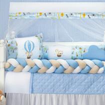 Kit Berço Safari Menino 11 Peças Estampado de bichinhos + Naninha