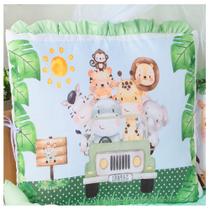 Kit Berço Trança Menino Sublimado 13 Peças Com Trocador Cores