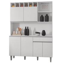 Kit Berlim 130cm Cozinha Compacta com Nichos Branco