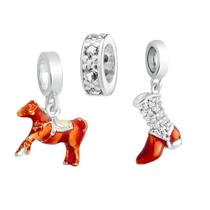 Kit Berloque Cavalo e Bota Country em Prata 925 Kit Berloque Cavalo e Bota Country em Prata 925