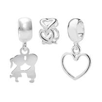 Kit Berloque Eu e Você em Prata 925