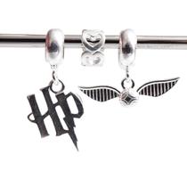 Kit Berloques HP em Prata 925 HP Pomo de Ouro Corações