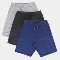 Kit Bermuda Burn Básica Masculina C/ 3 Peças Kit Bermuda Burn Básica Masculina C/ 3 Peças
