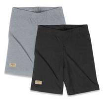 Kit Bermudas de Moletom Masculino Casual Cinza e Preto