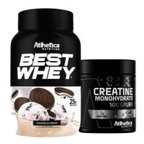 Kit Best Isolado Hidrolisado 900g Cookies Creatina Atlhetica Kit Best Isolado Hidrolisado 900g Cookies Creatina Atlhetica