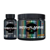 Kit: Beta Alanina 100g mais Thermo Flame ( Cafeína ) 60 capsulas