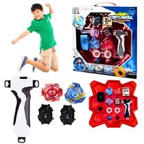 Kit Beyblade Completo Arena Combat 2 Lançadores Tornado Pião