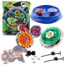 Kit Beyblade Infantil com Arena e Acessórios Kit Beyblade Infantil com Arena e Acessórios