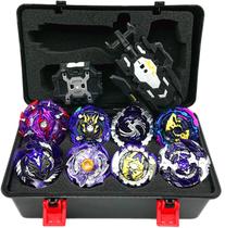 Kit Beyblades De Metal Com Maleta E Puxadores - 8 Unidades