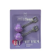 Kit BFF Balm Hidratante Labial Incolor Duplas Mia Teen 1g