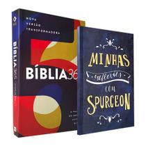 Kit Bíblia 365 com Quadros NVT + Caderno Minhas Reflexões com Charles Spurgeon