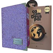 Kit Bíblia Autentic glitter com Abas adesivas coladas + Café com Deus Pai 2025 Kit Bíblia Autentic glitter com Abas adesivas coladas + Café com Deus Pai 2025
