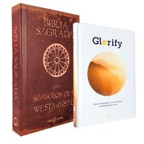 Kit Bíblia com Símbolos de Fé Westminster NVI Retrô + Devocional Glorify - Mundo Cristão