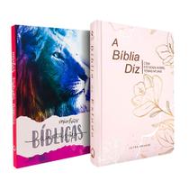 Kit Bíblia de Estudo Diz NAA Feminina + Caderno Anotações Bíblicas Leão Color - Livraria Cristã Emmerick
