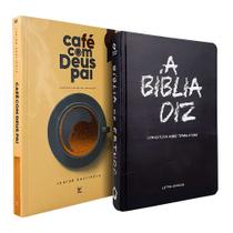 Kit Bíblia de Estudo Diz NAA Giz + Devocional Café com Deus Pai - Editora Vélos