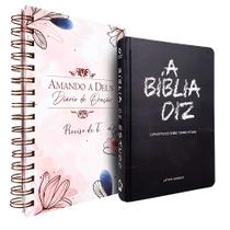 Kit Bíblia de Estudo Diz NAA Giz + Diário de Oração Preciso de Ti